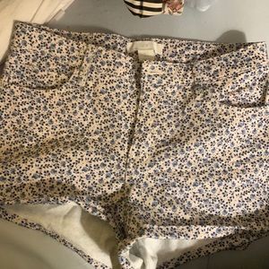 H&M denim  floral print shorts size 2